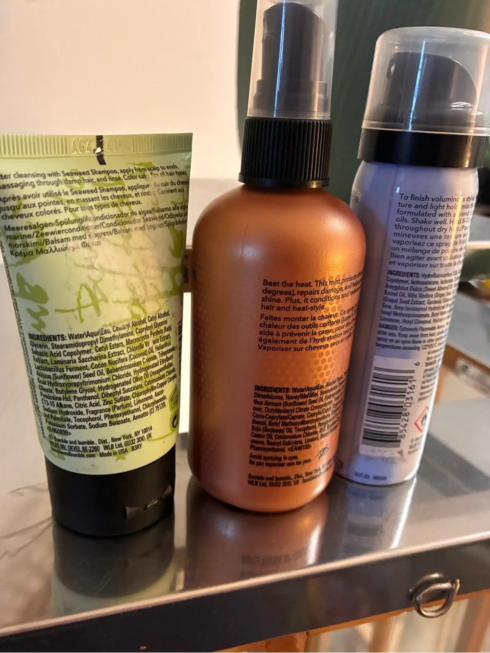Bumble and bumble Hair Care 3-Pc Bundle NEW Seaweed Heat Shield Dryspun